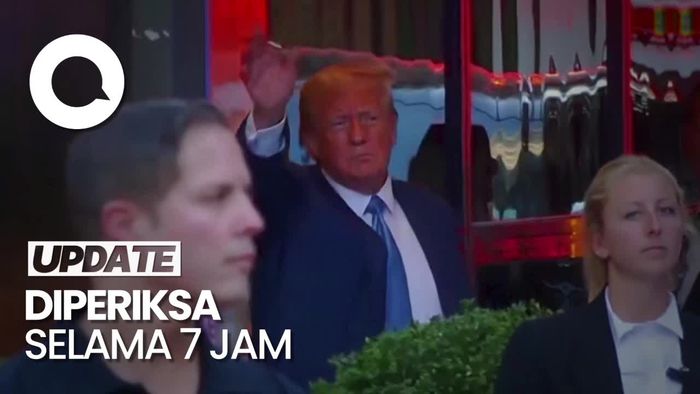 Lambaian Tangan Trump Usai Diperiksa Kasus Penipuan Rp 3,6 T