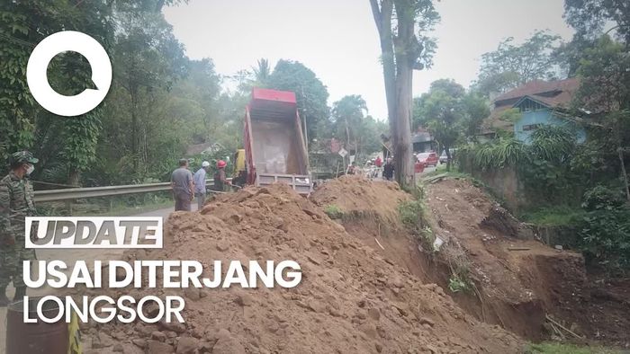 Jalan Penghubung Majalengka-Kuningan Amblas dan Terancam Putus