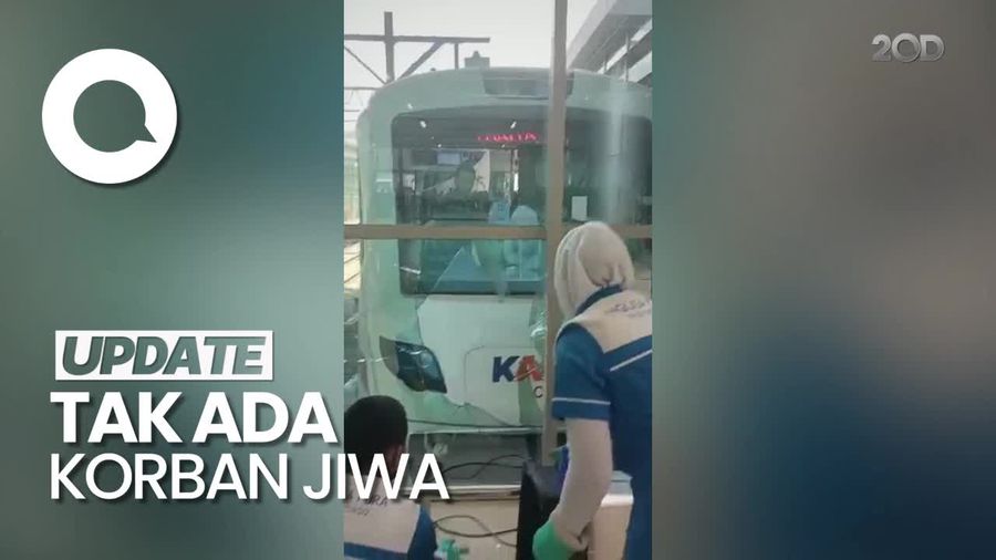 Penampakan Kaca Stasiun Pecah Usai Ditabrak Kereta Bandara di Soetta