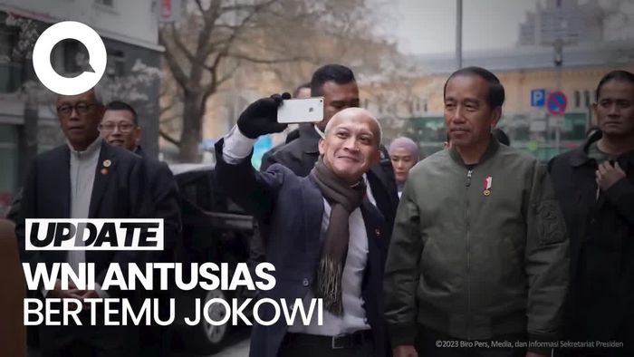 Momen Jokowi Sapa Warga RI di Hannover Jerman