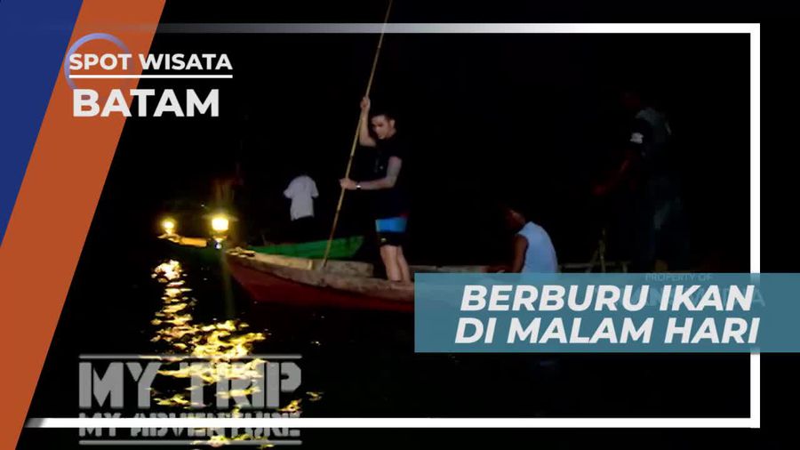 Berburu Ikan di Malam Hari Bermodalkan Tombak, Batam