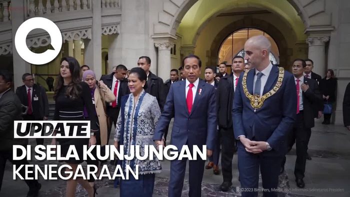 Momen Jokowi dan Iriana Kunjungi Balai Kota Hannover Jerman