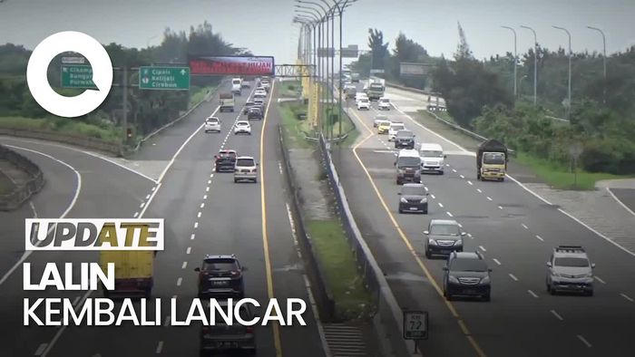 One Way Belum Diberlakukan, Tol Cikampek Kembali Lancar