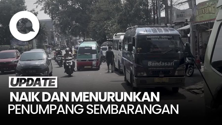 Polisi Halau Angkutan Umum yang Kerap Ngetem-Bikin Macet di Bandung