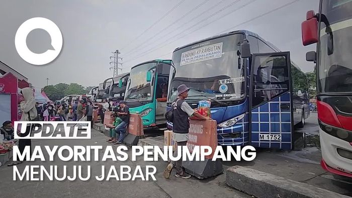 H-2 Lebaran, Pemudik Padati Terminal Kampung Rambutan Pagi Ini