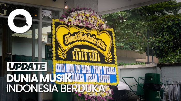 Suasana Rumah Duka Carlo Saba Vokalis Kahitna 