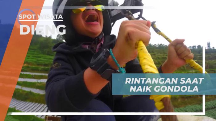 Terjebak di Tengah Jalur, Rintangan Saat Naik Gondola di Dieng