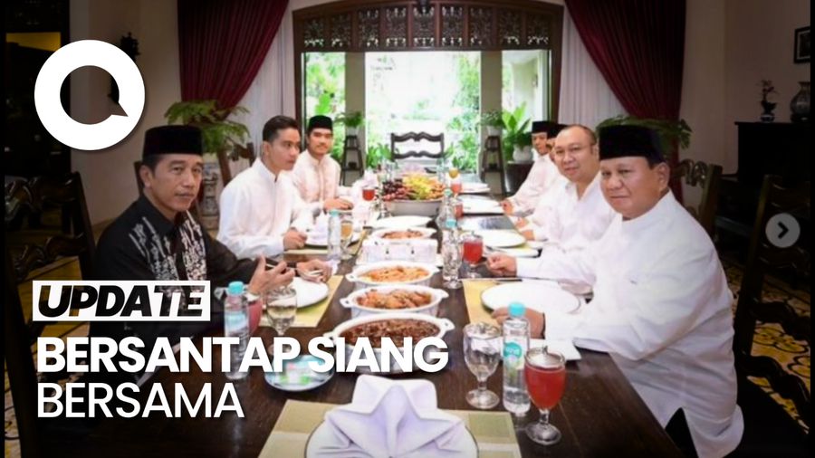 Jokowi Unggah Momen Hari Pertama Lebaran Bersama Prabowo