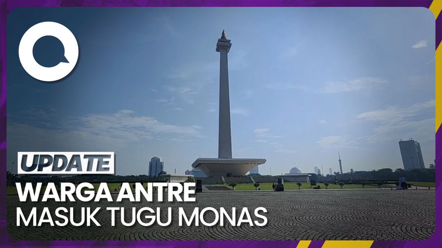 Hari Kedua Lebaran, Monas Ramai Dikunjungi Wisatawan Sejak Pagi 