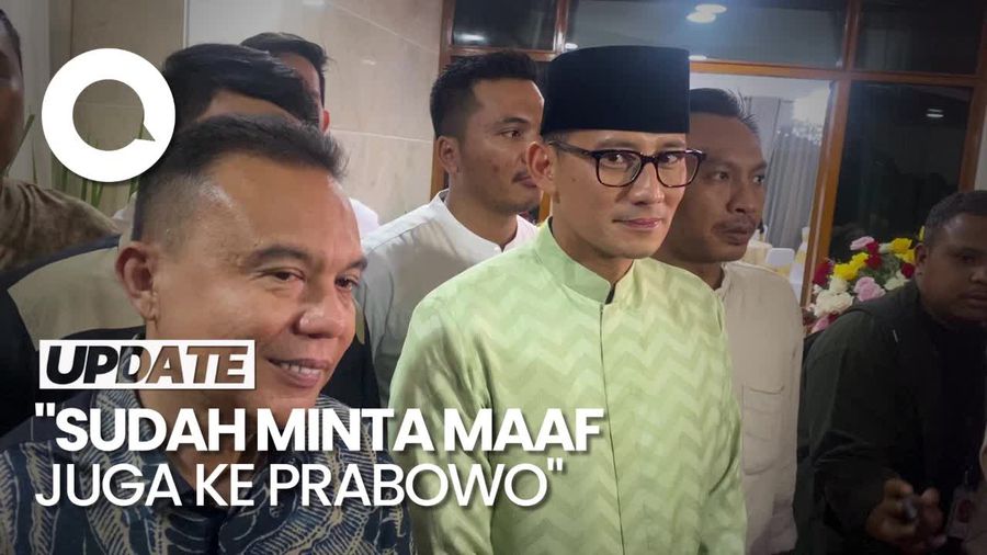 Pakai Baju Koko Hijau, Sandiaga Pamit dari Gerindra