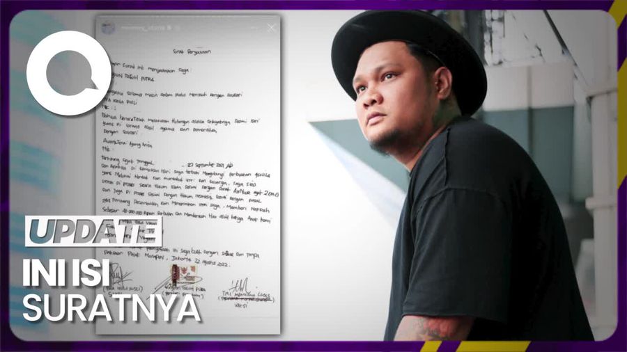 Virgoun Akui Selingkuh, Istri Unggah Surat Pernyataannya