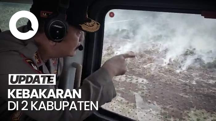 Kapolda Riau Tinjau Lokasi Karhutla Di Dumai Naik Heli
