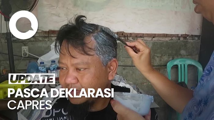 Relawan Ganjar Pranowo di DIY Kompak Semir Rambut Putih