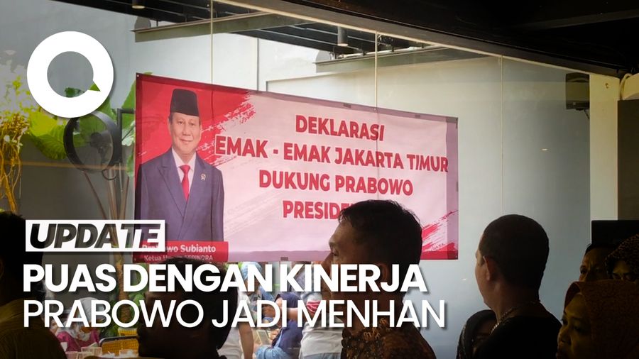  Emak-emak di Jakarta Timur Deklarasikan Prabowo jadi Capres 2024