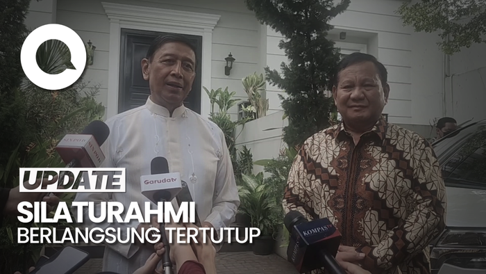 Kunjungi Rumah Wiranto, Prabowo: Berlebaran, Halal Bihalal