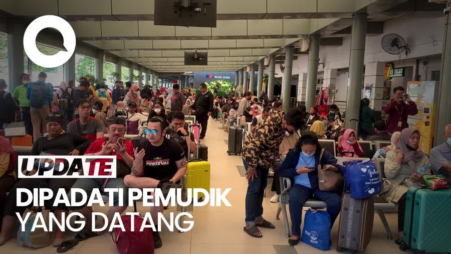Situasi Stasiun Pasar Senen saat H+4 Lebaran