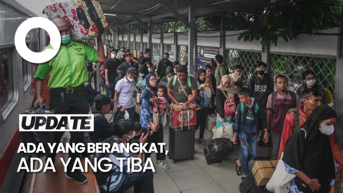 Melihat Pergerakan Pemudik di Stasiun Pasar Senen Usai Lebaran