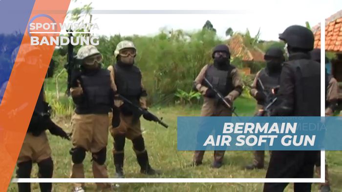 Serunya Adu Ketangkasan Perang Bermain Air Soft Gun, Bandung