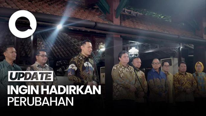 Bertemu Airlangga, AHY Bahas soal soal Kemunduran Demokrasi