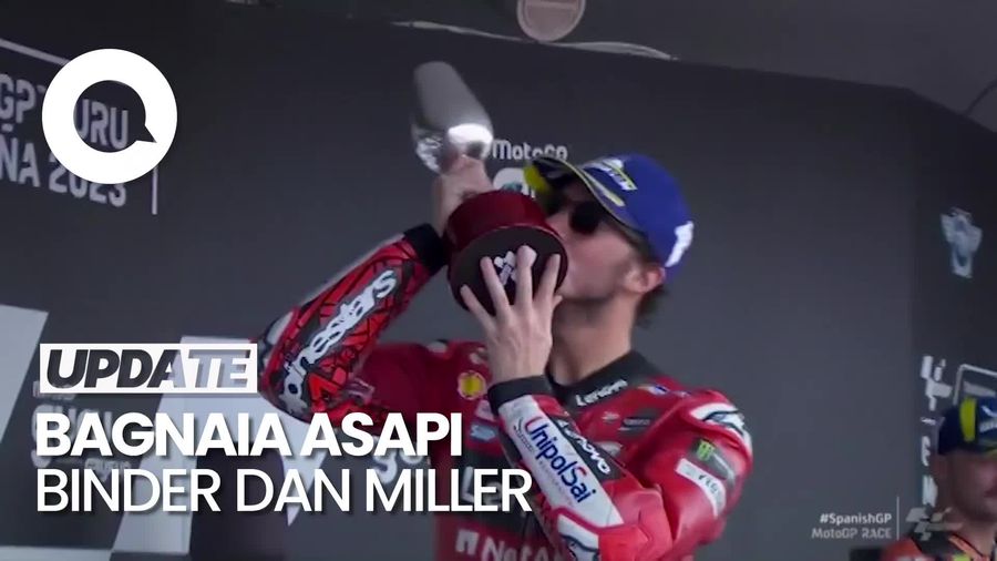 Bagnaia Juara MotoGP Spanyol, Asapi Duo KTM