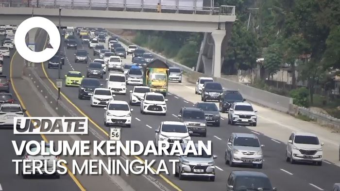 Arus Balik Lebaran di Tol Cikampek Ramai Lancar