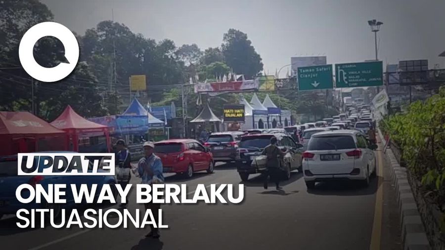 Polisi Berlakukan One Way Arah Puncak Pagi Ini, Lalin Ramai Lancar