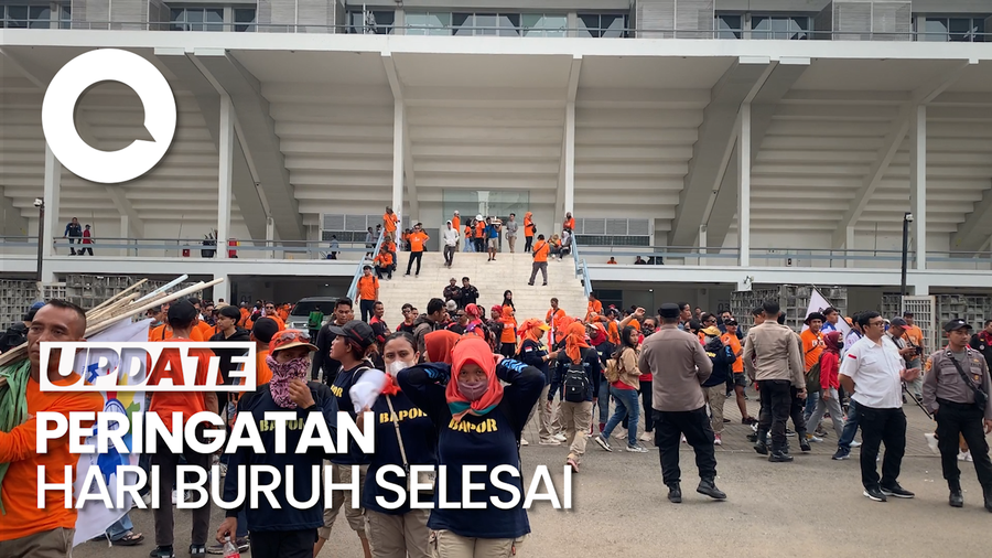 May Day Fiesta Usai, Buruh Berangsur Tinggalkan Istora