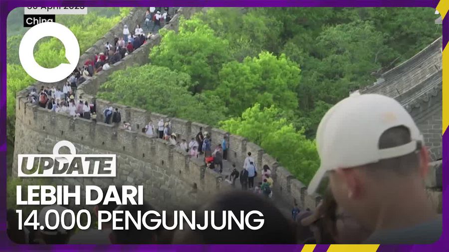 Potret Keramaian Pengunjung Tembok Besar China di Liburan Hari Buruh
