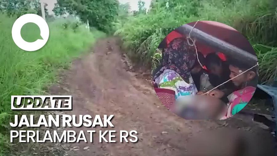 Ibu di Merangin Terpaksa Lahiran di Tengah Jalan Rusak