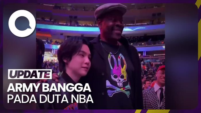 Suga BTS Hadiri Semifinal NBA dan Bertemu Patrick Erwing