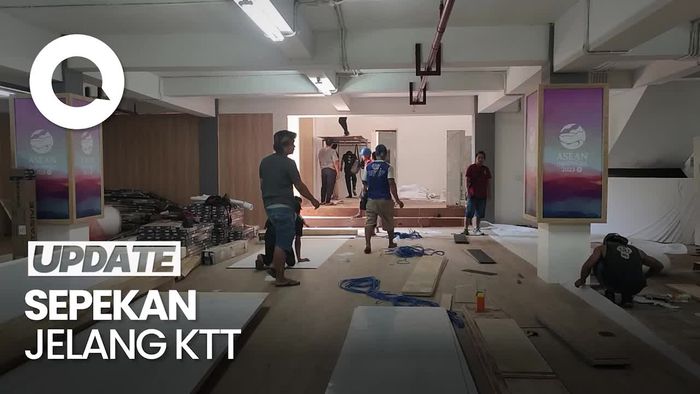 Melihat Pengerjaan Fasilitas Media Center KTT Asean 2023
