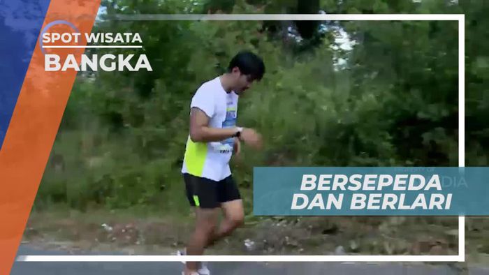 Adu Kecepatan Lomba Bersepeda di Bangka