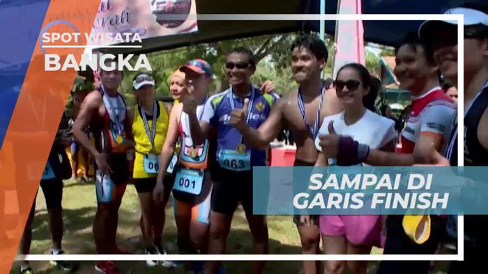 Perjuangan Lomba Triathlon Hingga Sampai Garis Finish, Bangka
