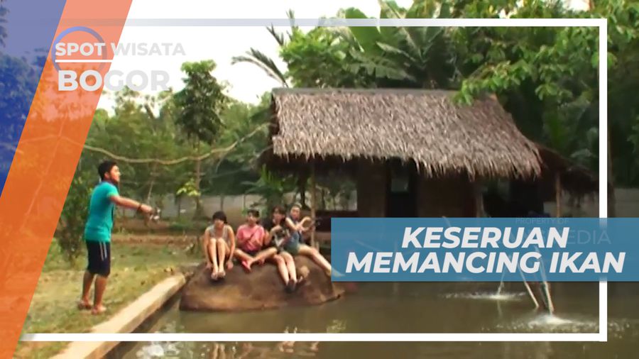 Serunya Lempar Umpan Memancing Ikan di Kolam Kampung Wisata, Bogor