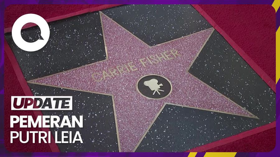 Carrie Fisher Star Wars Dianugerahi Bintang Walk of Fame