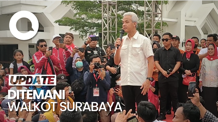 Ganjar Safari ke Jatim, Sapa Pendukung di Surabaya