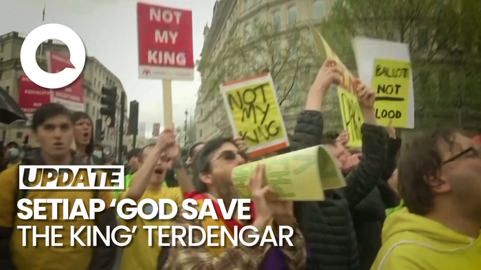 Penobatan Raja Charles Berlangsung, Demonstran Anti-Monarki: Bukan Rajaku!