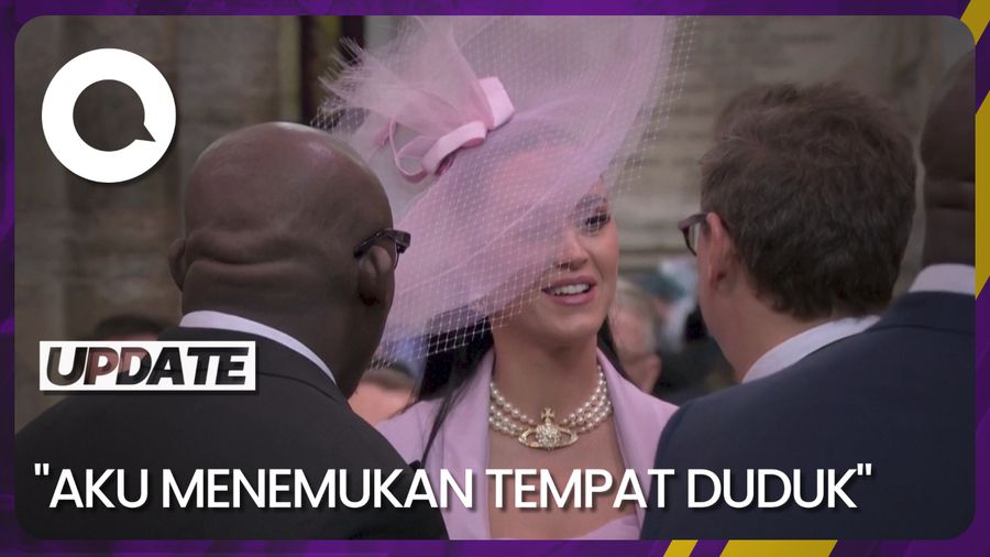Ekspresi Katy Perry Kebingungan Cari Tempat Duduk di Penobatan Raja Charles