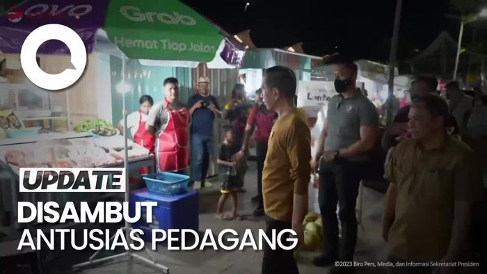 Momen Jokowi Jalan Kaki Kunjungi Wisata Kuliner di Labuan Bajo