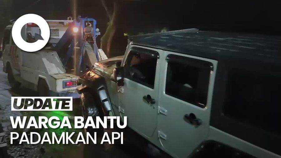 Penampakan Rubicon Terbakar di Jalur Cianjur-Sukabumi