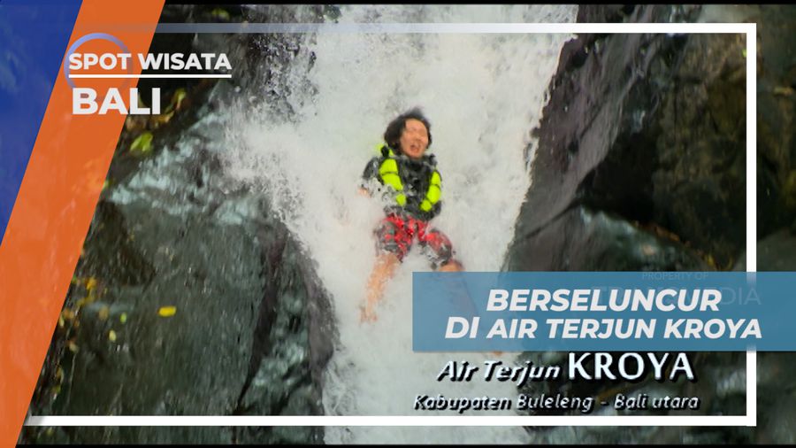 Uji Nyali, Berseluncur Seru di Antara Bebatuan Air Terjun Kroya, Bali
