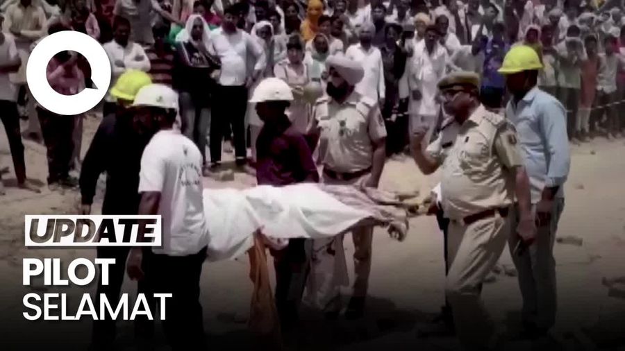 Pesawat Militer India Jatuh di Permukiman Warga, 3 Orang Tewas