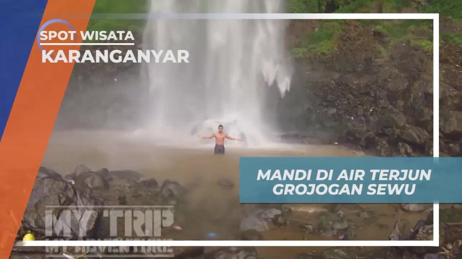 Bermain Air Menikmati Keindahan Air Terjun Grojogan Sewu Karanganyar