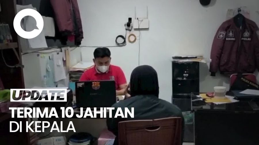 Detik-detik Wanita Korban Begal Dibacok di Palembang