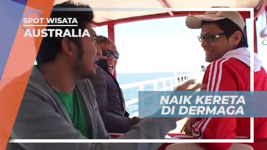 Naik Kereta di Dermaga Busselton Jetty Australia