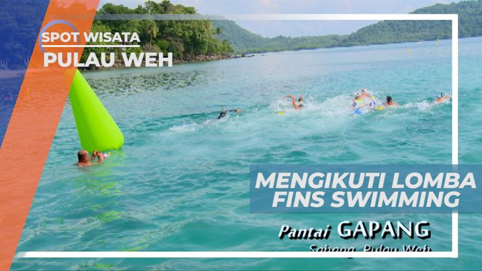 Serunya Turut Dalam Lomba Fins Swimming di Pantai Gapang, Aceh