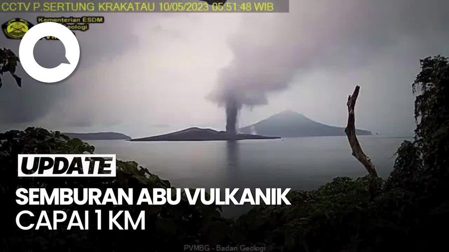 Gunung Anak Krakatau Erupsi 2 Kali Hari ini, Begini Penampakannya!