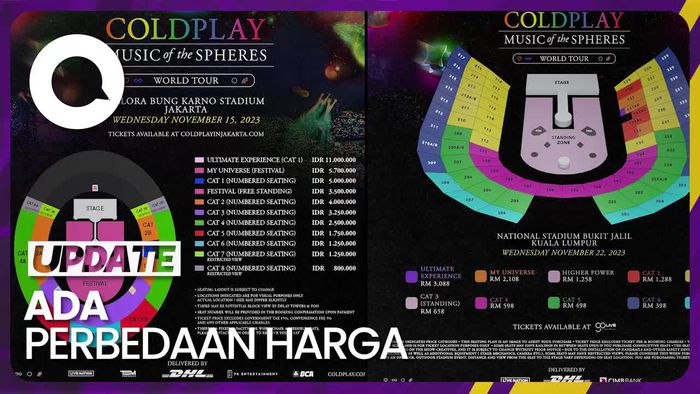 Perbandingan Harga Tiket Konser Coldplay di Jakarta dan Malaysia
