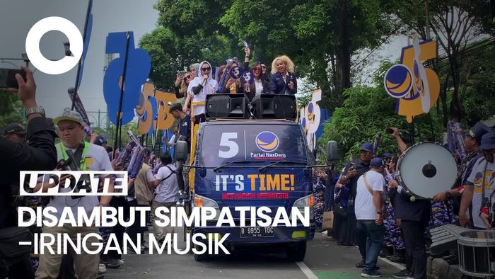 Petinggi NasDem Tiba di KPU, Serahkan Nama Bacaleg 2024