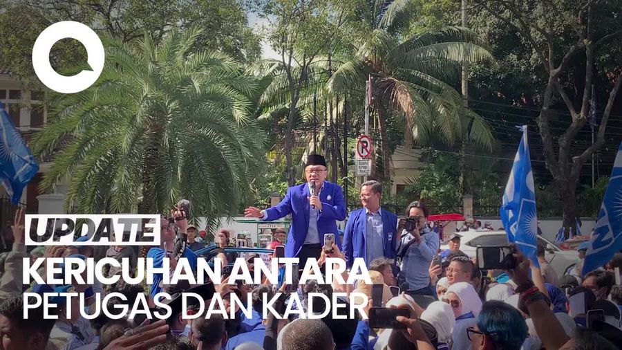 Momen Penyerahan Nama Bacaleg PAN ke KPU RI Sempat Diwarnai Kericuhan